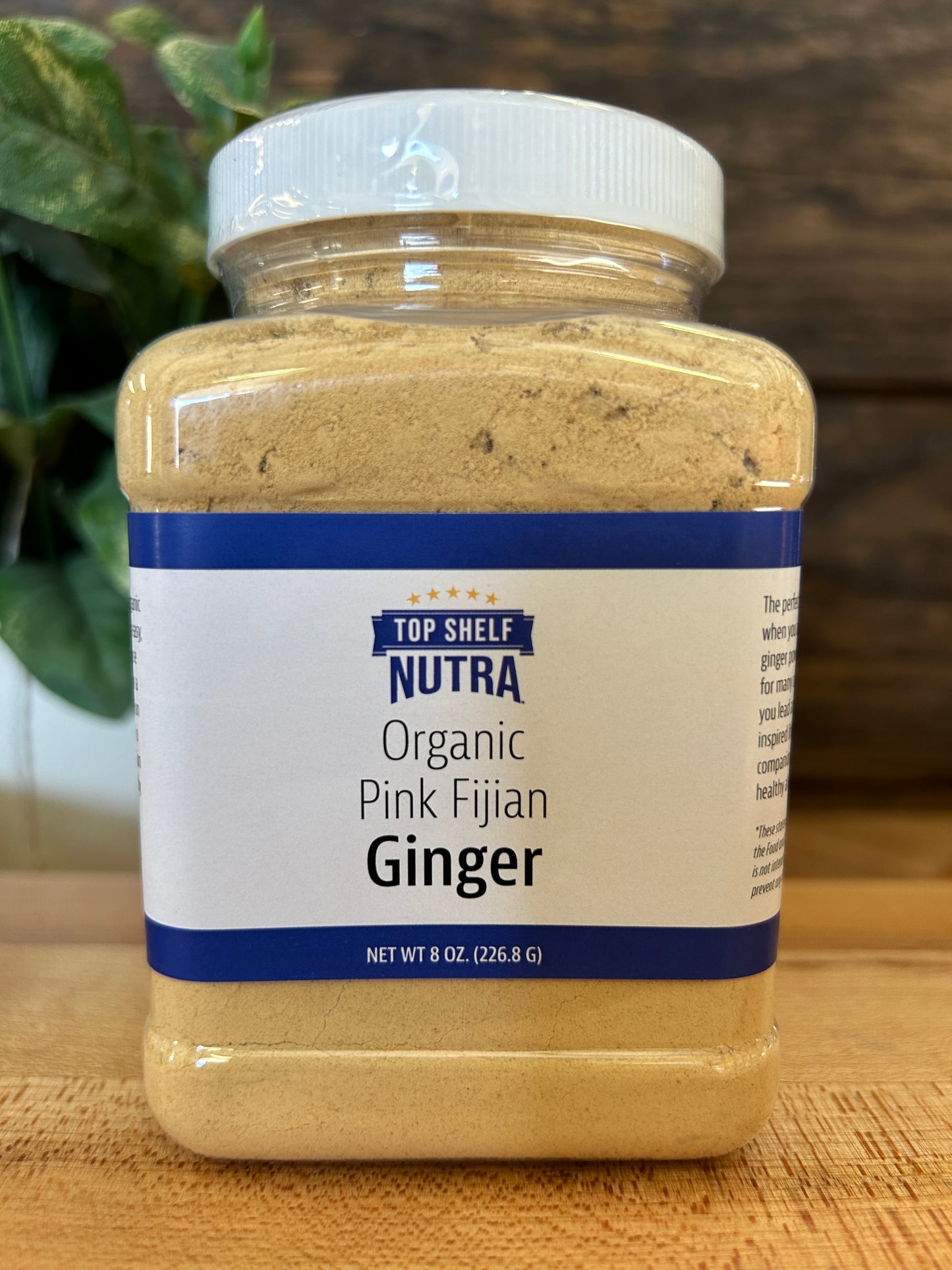 Organic Pink Fijian Ginger 8 oz Plastic