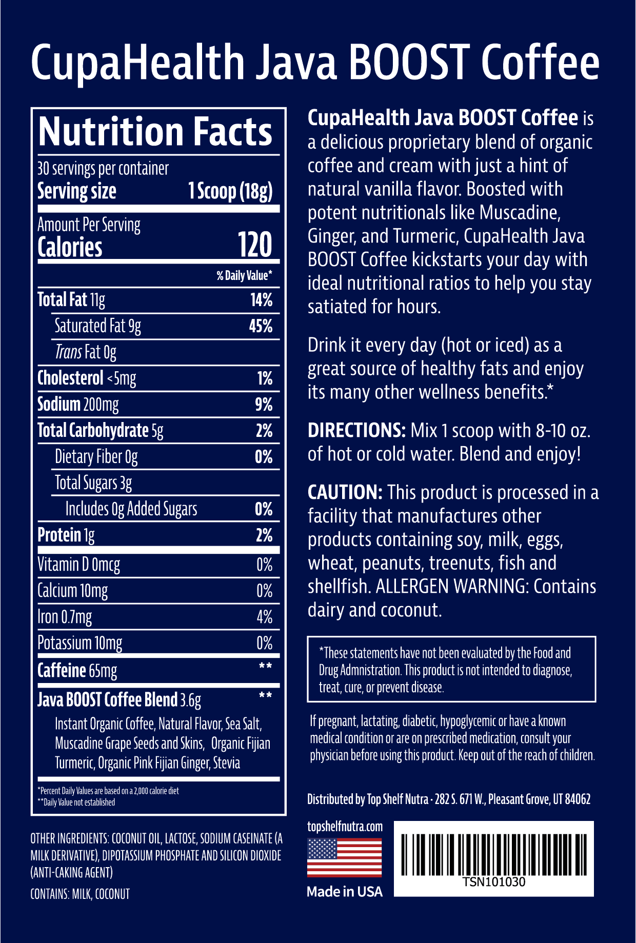 CupaHealth - Java Boost Coffee 2 Pouches (60 total servings) – cupahealth